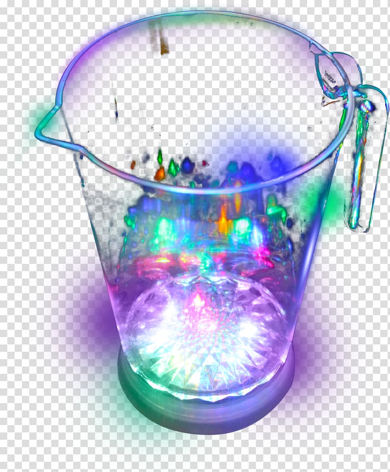 Light-emitting diode Glass Liquid Pitcher, light transparent background PNG clipart