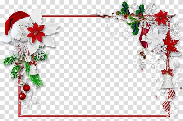 pretty christmas frame transparent background PNG clipart