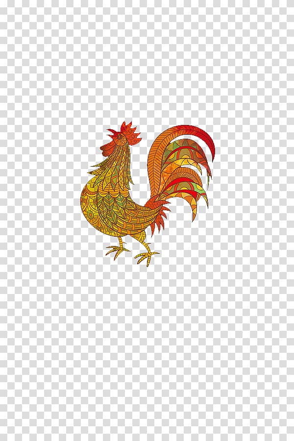 Rooster Chicken Art, 2017 auspicious chicken creative transparent background PNG clipart