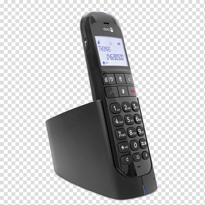 Cordless telephone Doro Answering Machines Digital Enhanced Cordless Telecommunications, Personas Mayores transparent background PNG clipart
