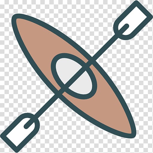 brown and white kayak art, Kayak Top View Icon transparent background PNG clipart