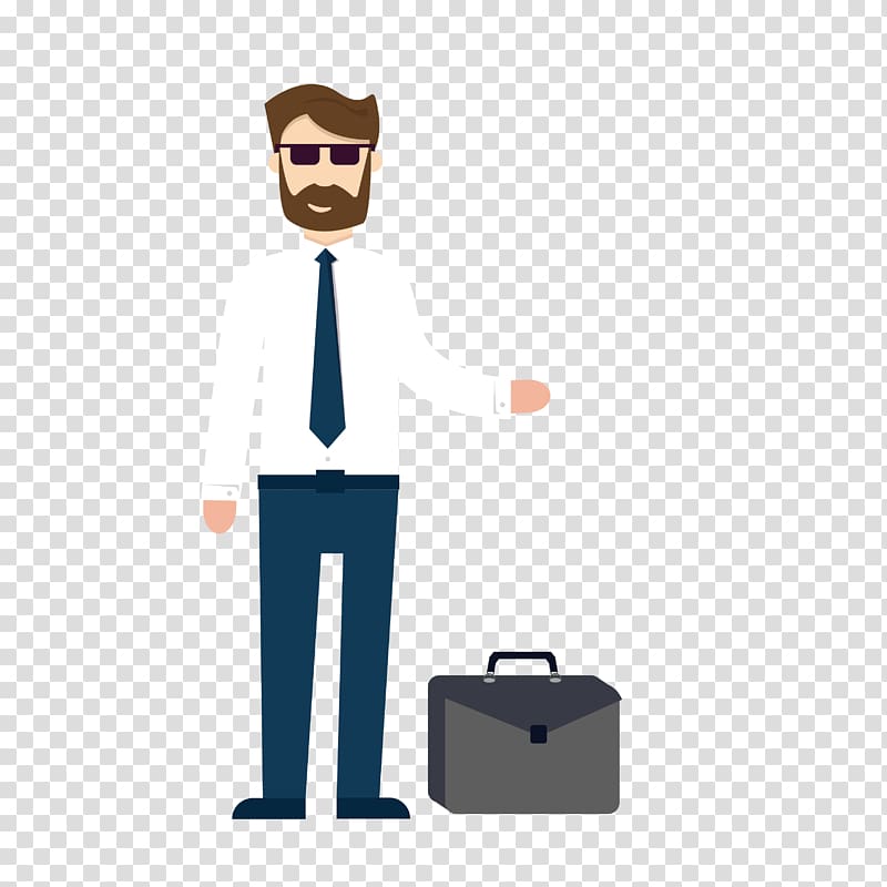 Technology roadmap, Beards, men and briefcases transparent background PNG clipart