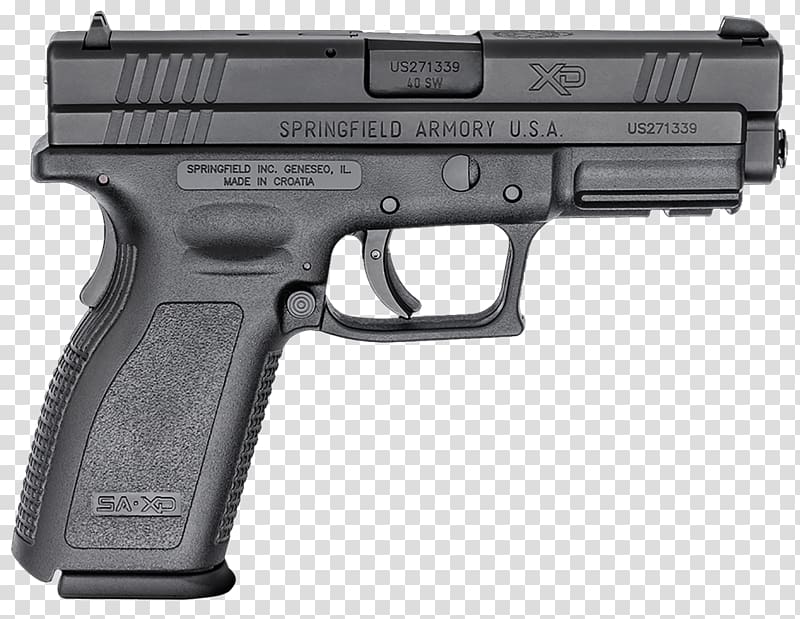 Springfield Armory HS2000 Pistol .40 S&W Firearm, Handgun transparent background PNG clipart