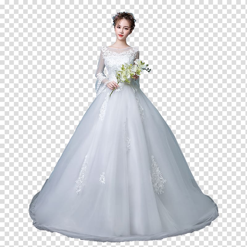 Wedding dress Amazon.com Brautmode Clothing, korean version transparent background PNG clipart