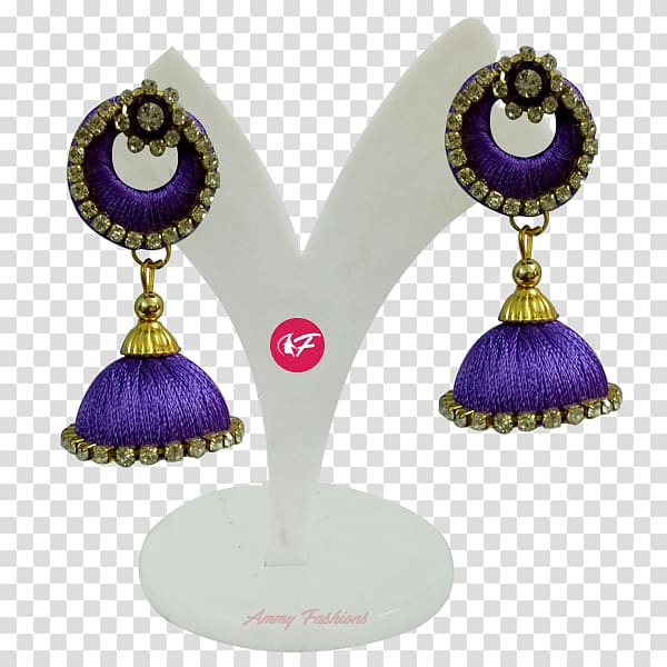 Earring Silk Thread Yarn Color, jhumka transparent background PNG clipart