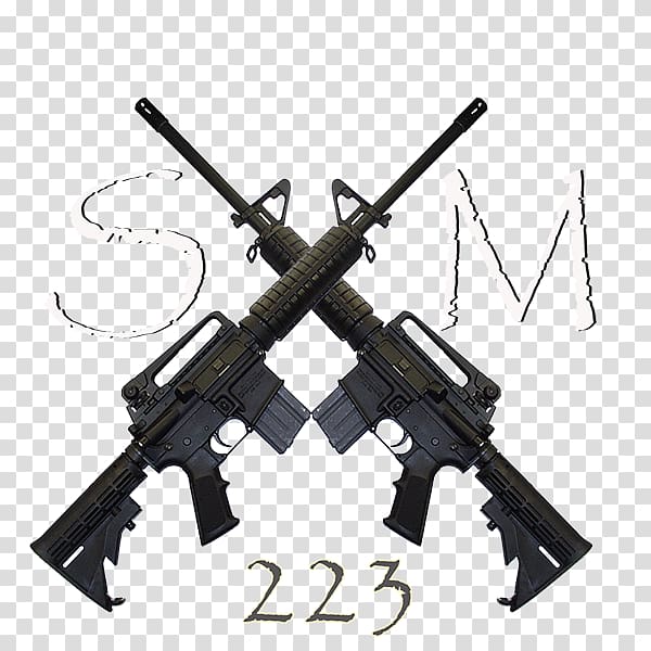AR-15 style rifle Firearm M4 carbine Assault rifle, assault rifle transparent background PNG clipart