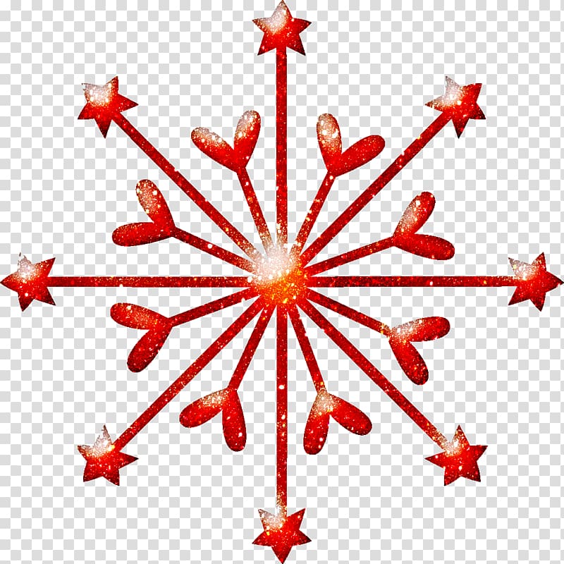 Red Snowflake , Snowflake transparent background PNG clipart
