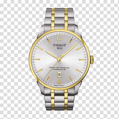 Tissot Automatic watch Movement ETA SA, Tissot watches Du Luer series transparent background PNG clipart