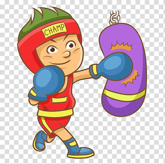 Boxing Sport Cartoon Drawing Child, Boxing transparent background PNG clipart