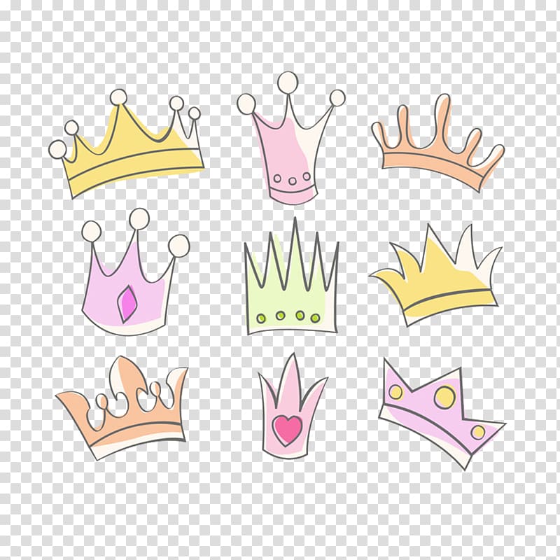 assorted crown lot illustration, Crown Drawing Tiara , Cartoon Crown transparent background PNG clipart