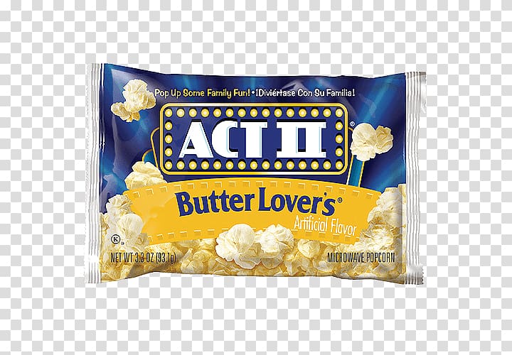 Microwave popcorn Act II Butter Kettle corn, popcorn transparent background PNG clipart