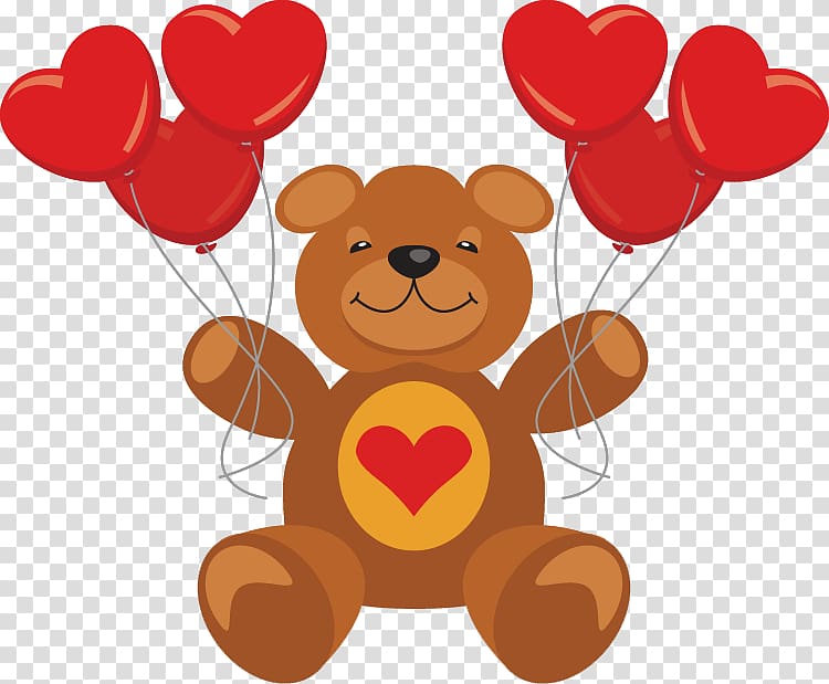 Wedding invitation Valentines Day Greeting card Infant Gift, Cartoon Love Bear transparent background PNG clipart