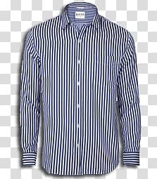 blue and white striped button-up long-sleeved shirt, Shirt Striped Blue transparent background PNG clipart