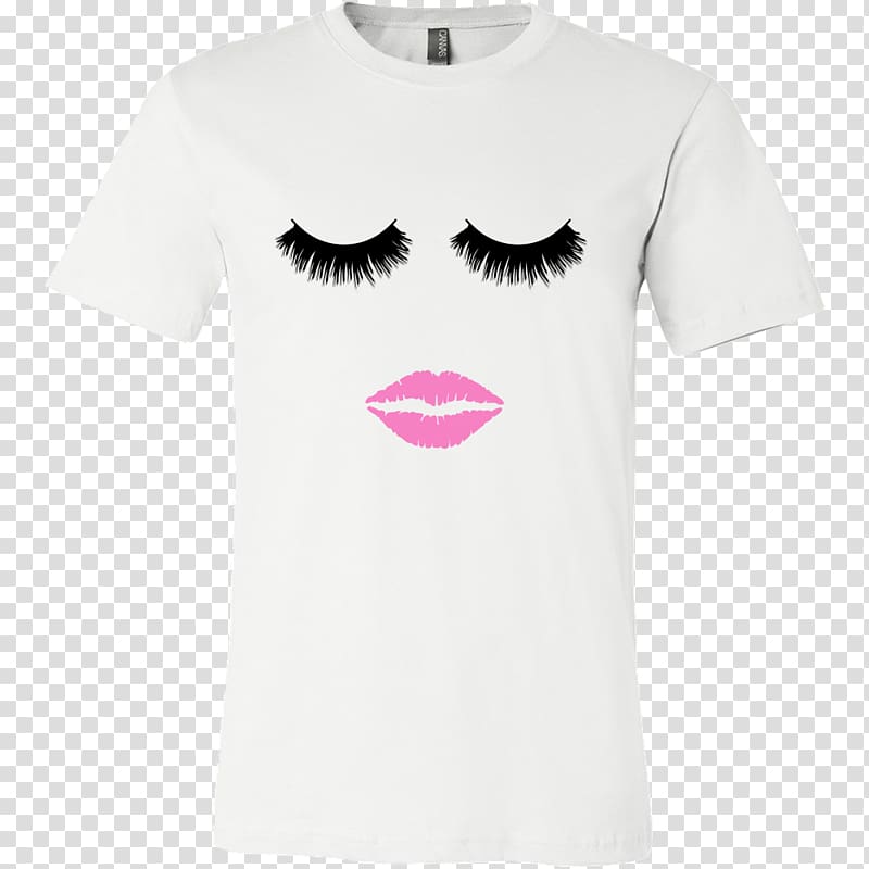 T-shirt Eyelash extensions Cosmetics Beauty Parlour, Tshirt brand transparent background PNG clipart