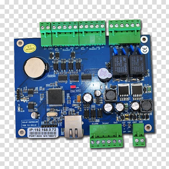 Microcontroller Access control Proximity card Motherboard, circuit board transparent background PNG clipart