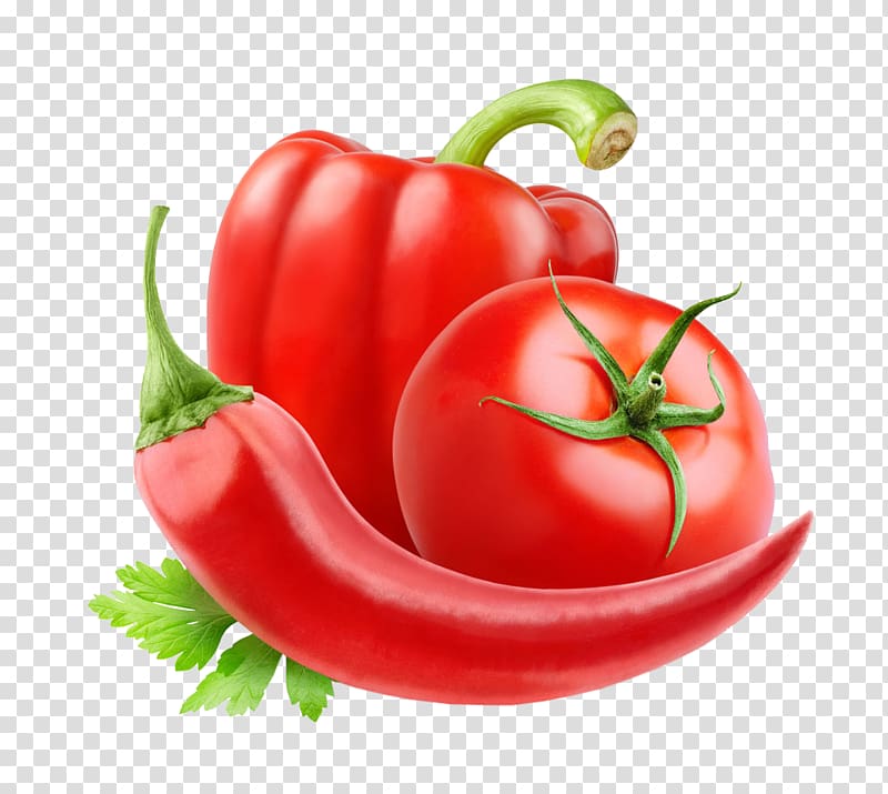 Bell pepper Cayenne pepper Jalapexf1o Salsa Chili pepper, Red vegetables transparent background PNG clipart