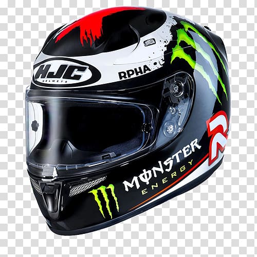 Motorcycle Helmets Monster Energy HJC Corp., motorcycle helmets transparent background PNG clipart