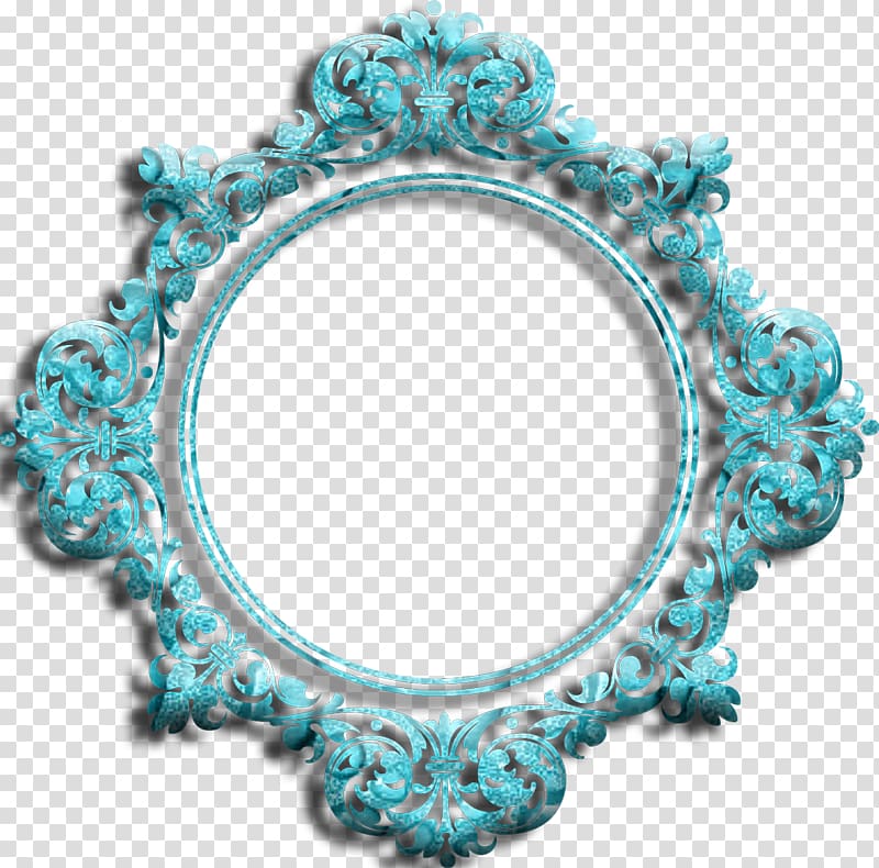 Frames Painting Blue Turquoise Vignette, others transparent background PNG clipart