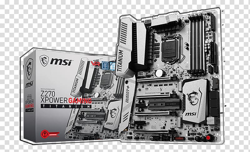 Kaby Lake Motherboard MSI Z270 XPOWER GAMING TITANIUM LGA 2066, others transparent background PNG clipart