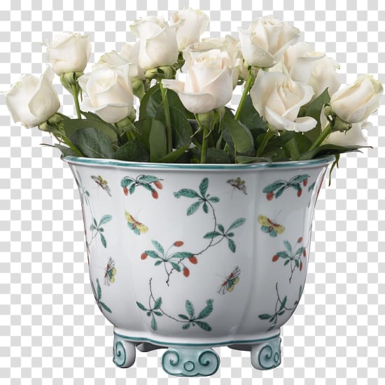 Garden roses Flowerpot Mottahedeh & Company Famille verte Mug, mug transparent background PNG clipart