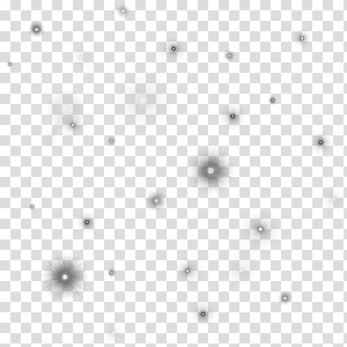 Monochrome White, floating stars transparent background PNG clipart