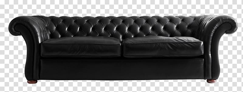 black leather couch, Couch Furniture Sofa bed Chair, Black Sofa transparent background PNG clipart