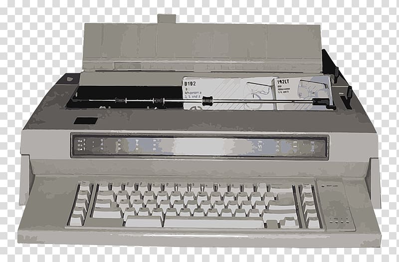Typewriter IBM Lexmark Printer Inkjet printing, Typewriter transparent background PNG clipart
