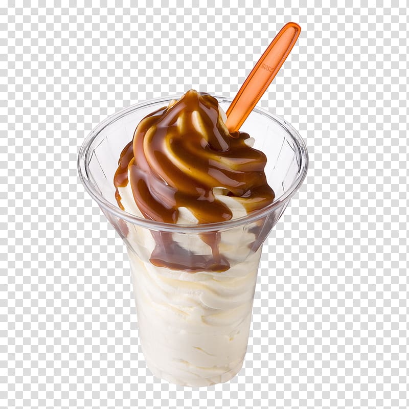 Sundae Chocolate ice cream Milkshake Parfait, caramel cream transparent background PNG clipart