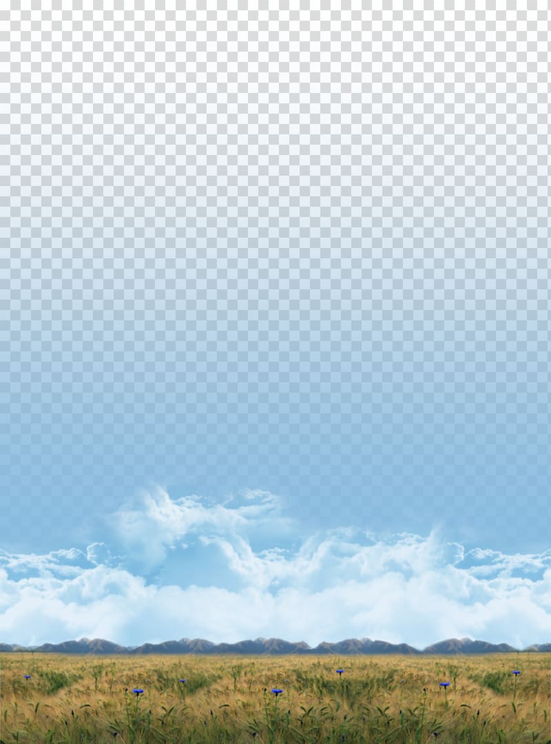 green grass under blue sky, Sky Desktop Cloud, sky transparent background PNG clipart