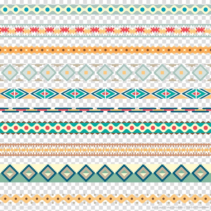 green and multicolored tribal , Pattern, Colored lines transparent background PNG clipart