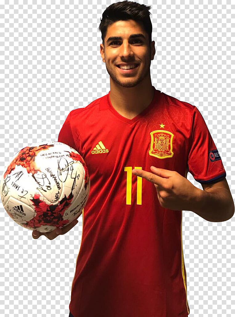 Marco Asensio 2018 World Cup Spain national football team Jersey, football transparent background PNG clipart
