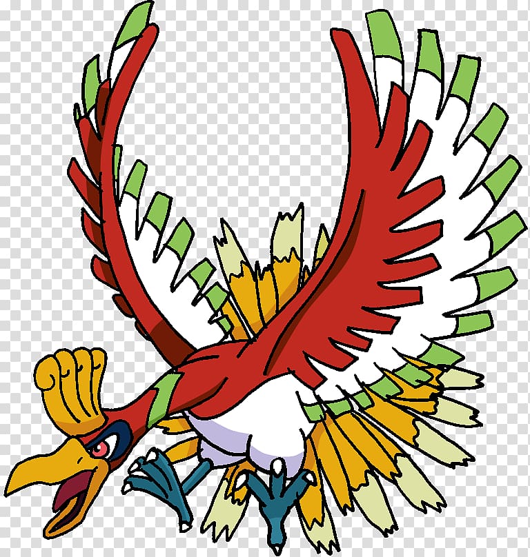 Pokémon Red and Blue Jirachi Pokémon XD: Gale of Darkness Ho-Oh, Ho-Oh transparent background PNG clipart