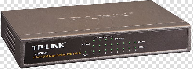 Network switch Power over Ethernet TP-Link Computer port Gigabit Ethernet, Tplink transparent background PNG clipart