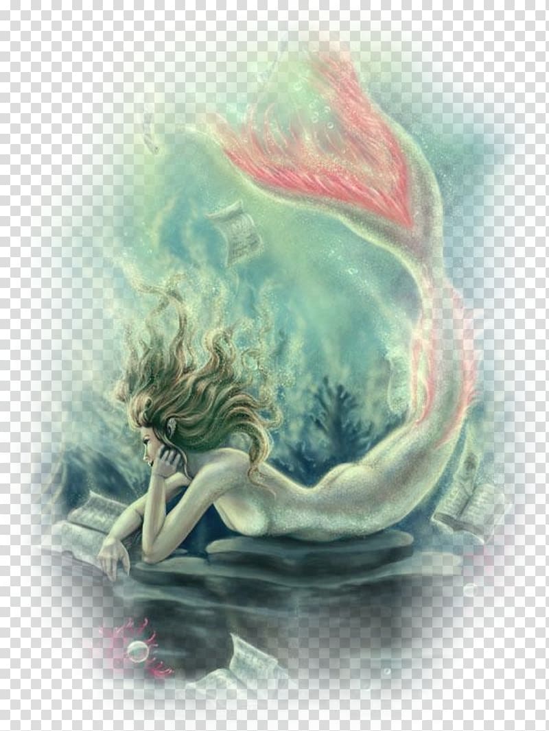 Spellbinding Darkness: The Fantasy and Gothic Art of Tiffany Toland-Scott Book Mermaid Painting, book transparent background PNG clipart