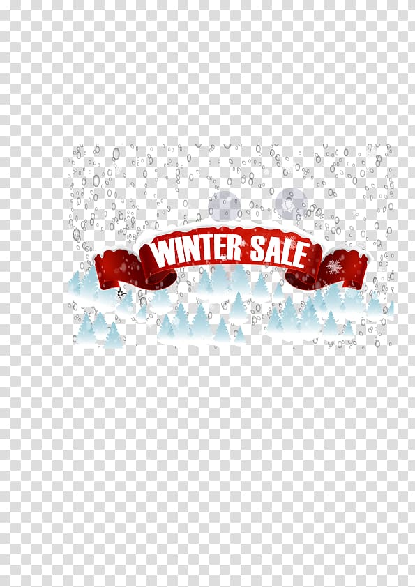 Red ribbon Sales, Red ribbon material winter sales transparent background PNG clipart