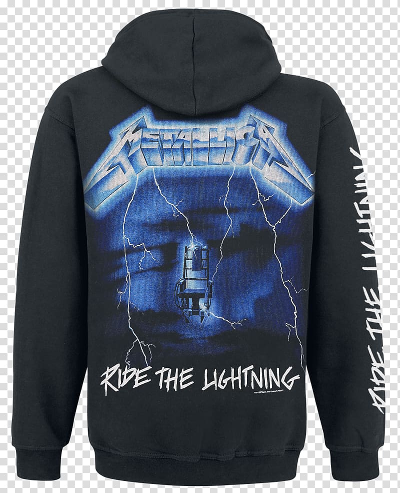 Metallica Ride the Lightning Album Hoodie, metallica ride the lightning logo transparent background PNG clipart