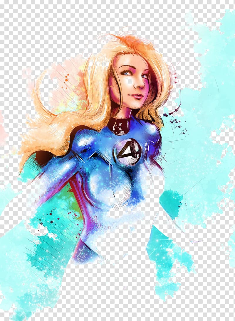 Invisible Woman Fantastic Four Human Torch Comics Female, comics women transparent background PNG clipart