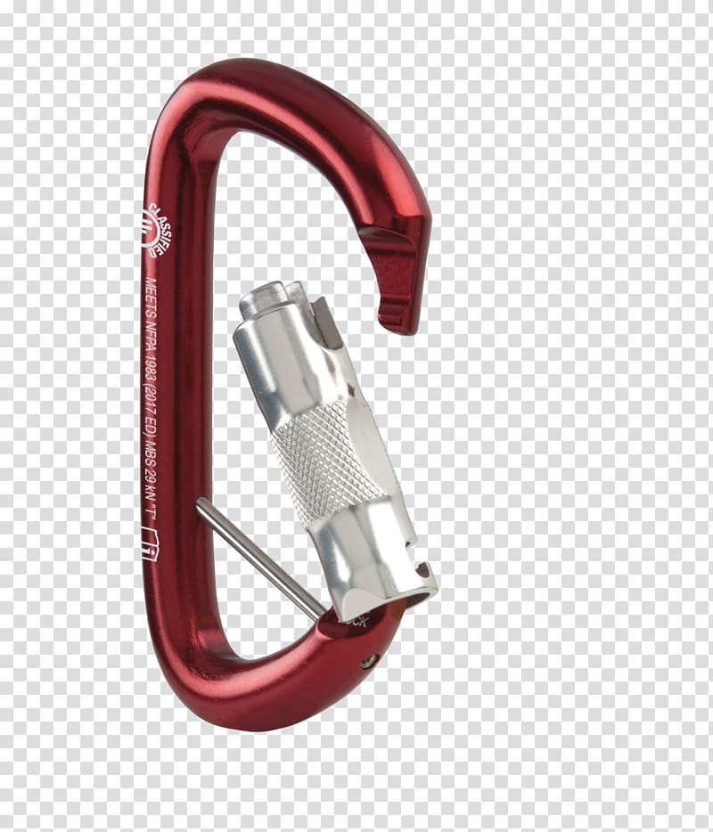 Carabiner Rope access Aluminium Key, key transparent background PNG clipart