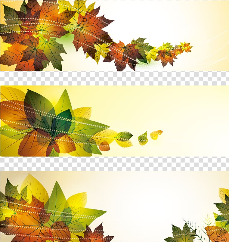 Banner Autumn Illustration, Autumn banner material transparent background PNG clipart