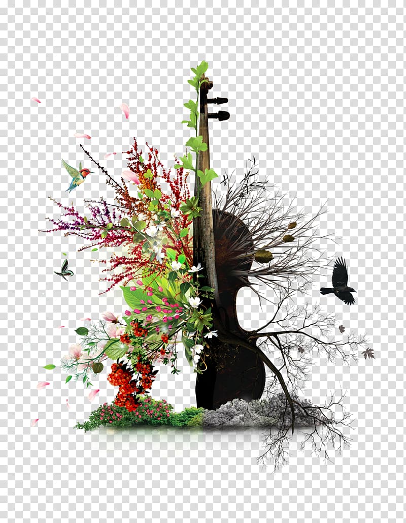 Music Poster Violin Orchestra, Violin decoration transparent background PNG clipart