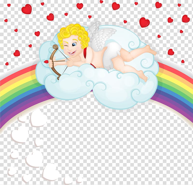 Illustration, painted Cupid transparent background PNG clipart