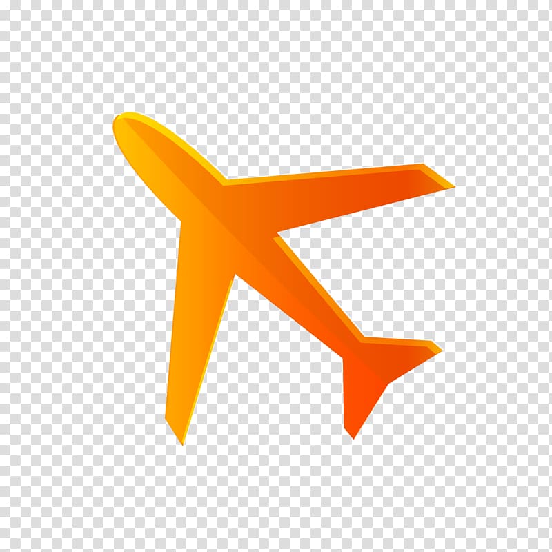 Airplane Aircraft Icon, Orange airplane icon transparent background PNG clipart