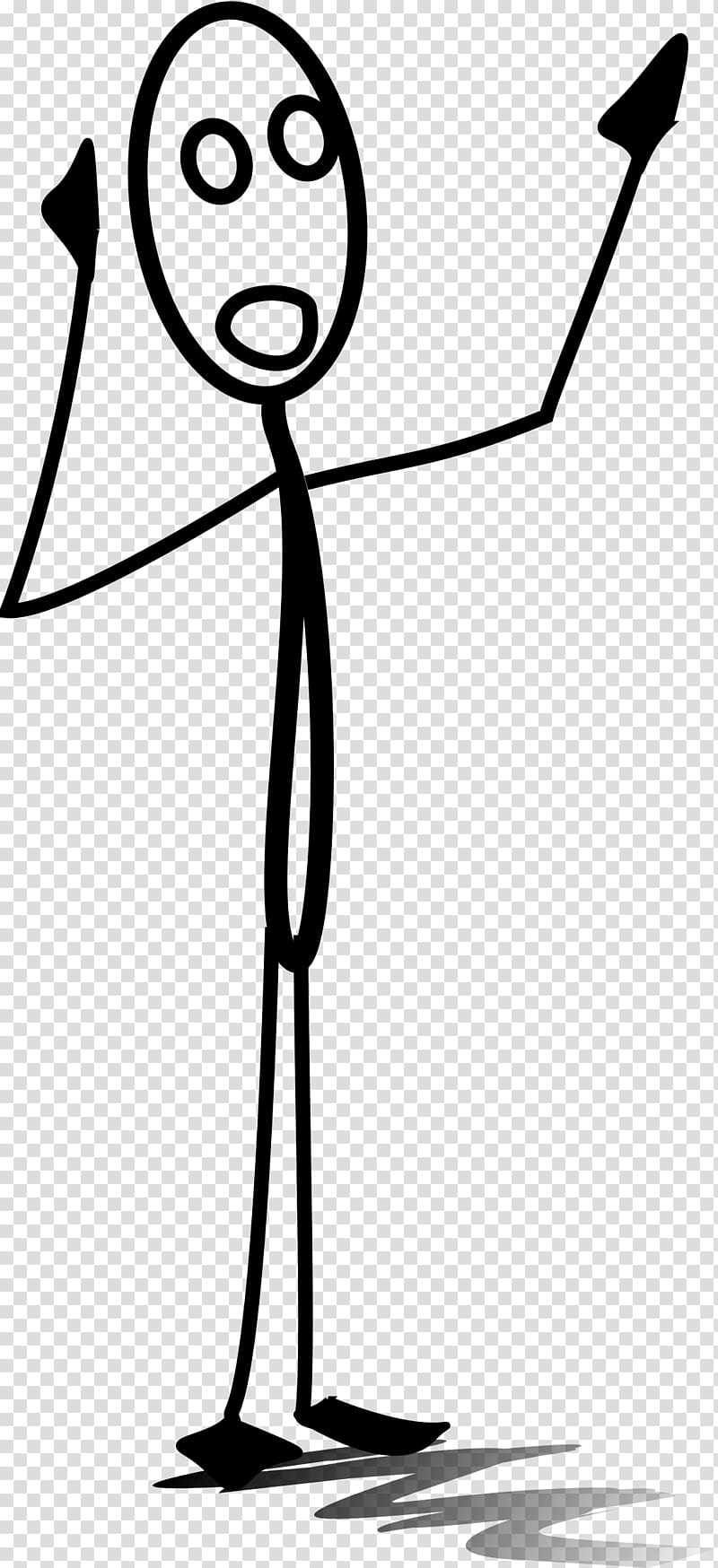 Drawing Stickman Happy - White Stick Figure PNG Transparent With