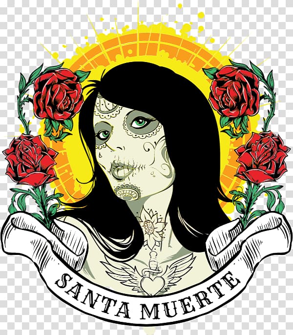 T-shirt , santa muerte transparent background PNG clipart