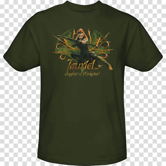 T-shirt Tauriel Smaug The Hobbit Sleeve, T-shirt transparent background PNG clipart