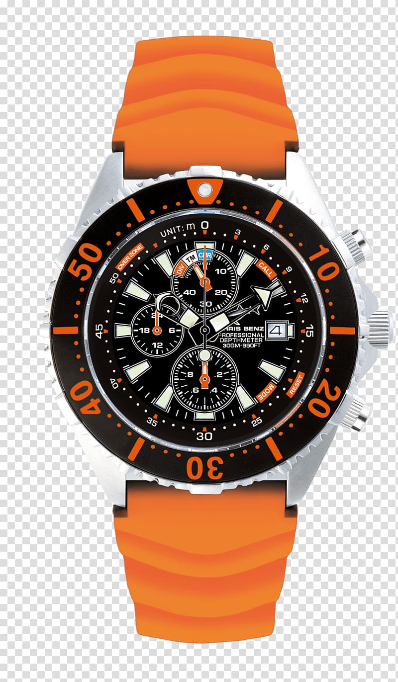 Glycine watch Chronograph Diving watch Clock, watch transparent background PNG clipart