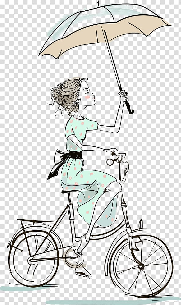 girl in bicycle