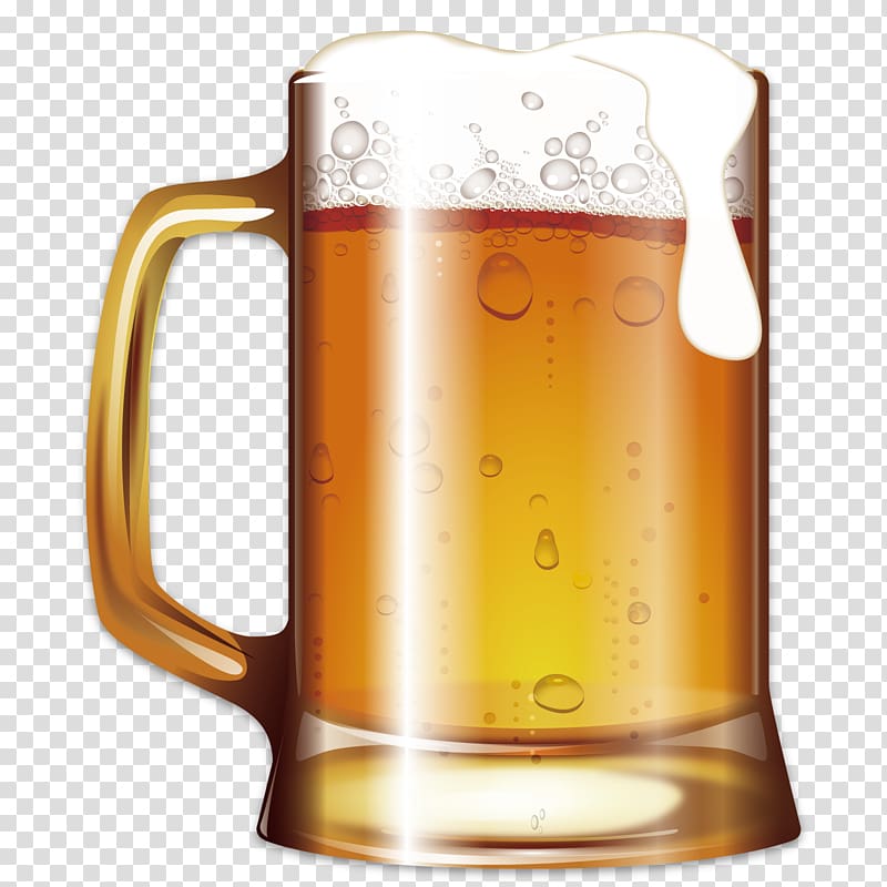 Beer Jug Table-glass Drink, a glass of beer transparent background PNG clipart
