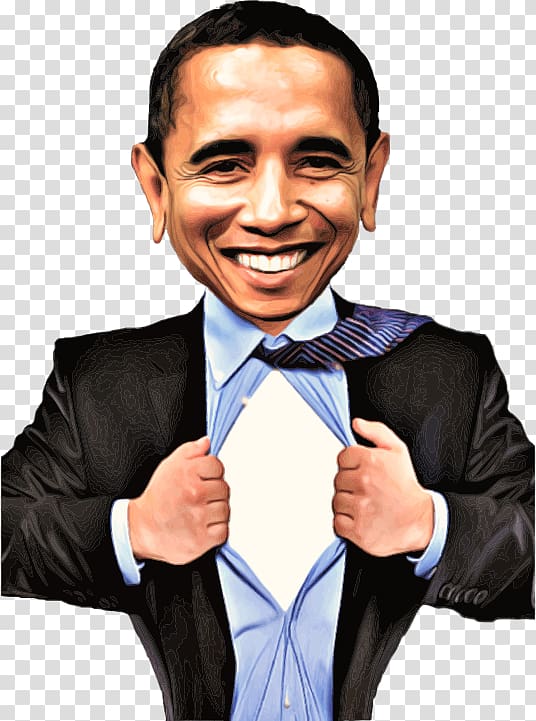 Barack Obama President of the United States , Caricature transparent background PNG clipart