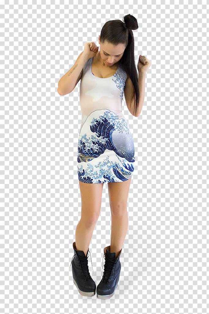 Kanagawa-ku, Yokohama The Great Wave off Kanagawa Dress T-shirt Shoulder, dress transparent background PNG clipart